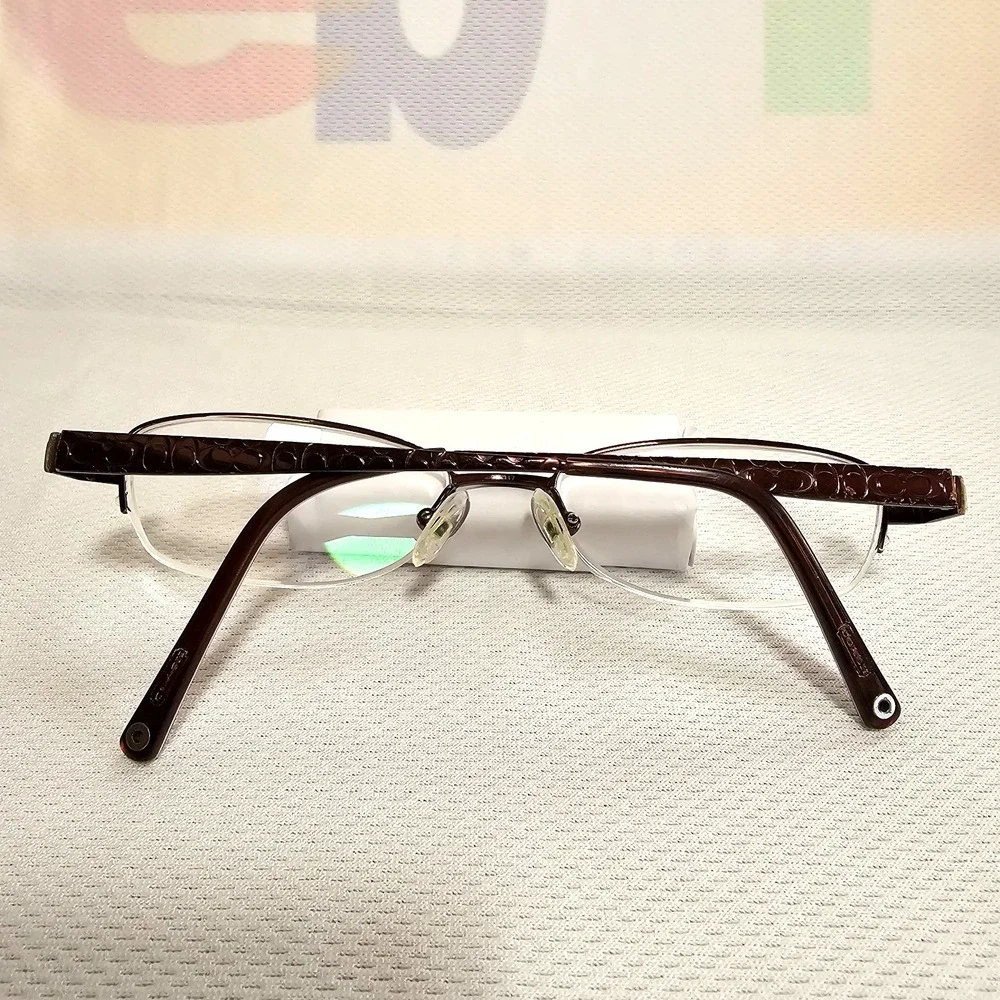 COACH DANA 130 Burgundy Authentic Eyeglasses Half Rim 50mm